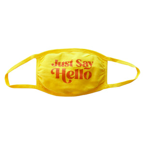 Reusable Face Mask: Large Logo Yellow