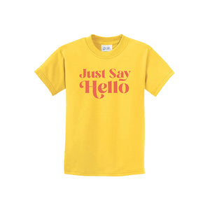 Youth Just Say Hello logo T-shirt